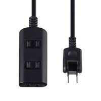 朝日電器 扉付タップラン3P 5m ブラック WBTN3050B(BK)