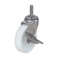 アズワン ねじ込み式キャスター ステンレス金具 自在ストッパー付 Φ100 TYSST100NS