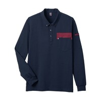 カーシーカシマ CAREAN 長袖ポロシャツ T/C KANOKO POLO SHIRT ネイビー 5L CWP171