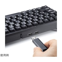 サンワサプライ USBハブ付コンパクトキーボード SKBKG3UH2BK