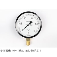 長野計器 普通形圧力計(Φ100) 立形A枠 蒸気用 0.1―1.6MPa AE20131