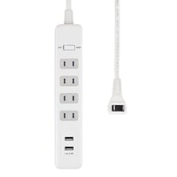 朝日電器 集中スイッチ付USBタップ4P WLS4232BUA(W)