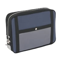 三栄産業 帆布メール用ポーチ(L)馬蹄錠金具付 紺 PLU03