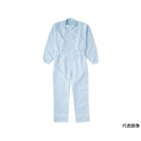 アズワン 制電糸グリッド仕様フード無つなぎ服 ホワイト LL TCOGWLL