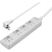 朝日電器 LEDランプ スイッチ付タップ4P2m上 WLSLU42EB(W)