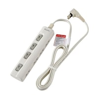 朝日電器 LEDランプ スイッチ付タップ4P2m横 WLSLY42EB(W)