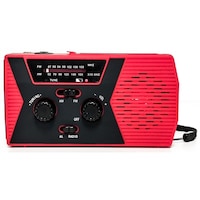 セーフラン安全用品 多機能充電防災ラジオライト (スマホ充電可能) 赤 J2460RD