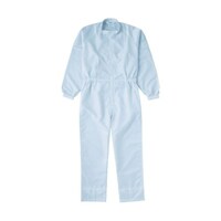 アズワン 制電糸グリッド仕様フード無つなぎ服 ホワイト L TCOGWL