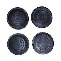 和気産業 ハイパー防振ゴムマット 洗濯機・冷蔵庫用 ブラック 高さ25×70φmm 4枚入 EGH005