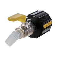 アズワン 真鍮製給油コック キューちゃん 口径50仕様 黄 QCB50Y