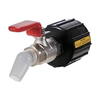 アズワン 真鍮製給油コック キューちゃん 口径50仕様 赤 QCB50R