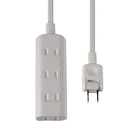 朝日電器 扉付タップラン4P 3m ホワイト WBTN4030B(W)