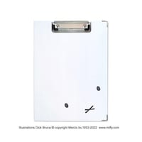 ミッフィー クリップボード フェイスアップ ホワイト&グレー STZMF0044