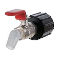 アズワン 真鍮製給油コック キューちゃん 口径40仕様 赤 QCB40R