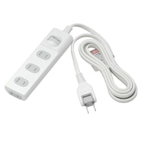 朝日電器 1SW扉付タップ4P2m WBST4020B(W)