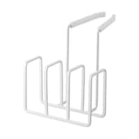 山崎実業 蛇口にかけるスポンジホルダー 3連 プレート ホワイト 4399