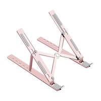 トライメイト ノートパソコン&タブレットスタンド アルミ合金製 コンパクト 折りたたみ式 ピンク TRPST002PK