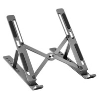 トライメイト ノートパソコン&タブレットスタンド アルミ合金製 コンパクト 折りたたみ式 グレー TRPST002GY