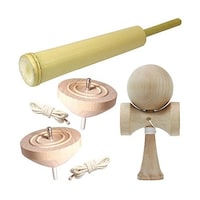 アーテック けん玉・竹製水鉄砲・コマ4点セット 21291