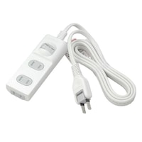 朝日電器 1SW扉付タップ3P2m WBST3020B(W)