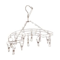 パール金属 メタリア ステンレス製 半円型ハンガー 12ピンチ HB6173