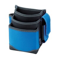 アズワン 腰袋 3段 携帯電話ホルダー付き ブルー TWP3BL