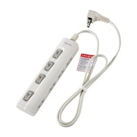 朝日電器 LEDランプ スイッチ付タップ4P1m横 WLSLY41EB(W)