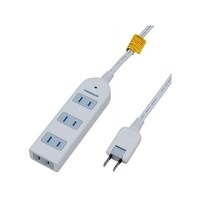 ヤザワ 雷サージ付延長コード・タップ 4個口 2m 白 Y02KS402WH