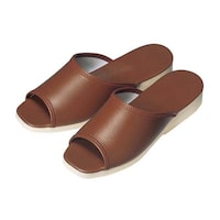 江部松商事 スリッパ(白厚底)前開き S306 L ブラウン(013) 7623900