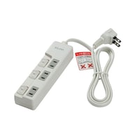 朝日電器 ランプレススイッチ付タップ3P1m WLSU31EB(W)