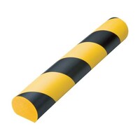 アズワン 安心クッション かまぼこ型 1本入り 黒/黄 TAC114