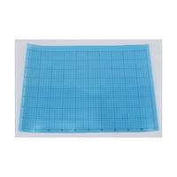 アズワン 液晶保護フィルム フッ素光沢 基材100ミクロン シリコン粘着剤50ミクロン 400X500MM 方眼印刷、R定規付 TEHF4050