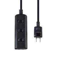 朝日電器 扉付タップラン4P 2m ブラック WBTN4020B(BK)