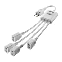 サンワサプライ 一括集中スイッチ付き電源延長コード 4個口 ホワイト TAPEX4SWW