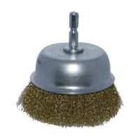 アズワン 軸付カップブラシ Φ75X軸6.35 真鍮線 0.15線 TB664460