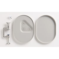 クロバー クランプ付クラフトトレー グレー 57659