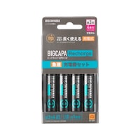 アイリスオーヤマ ビックキャパ リチャージ 急速充電器単3形4個付 BCRSQC3MH/4S