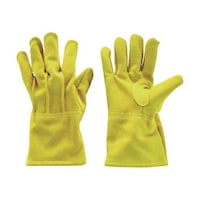 アズワン キャンプ用 牛床革背縫手袋 フックホール付 S FCGS