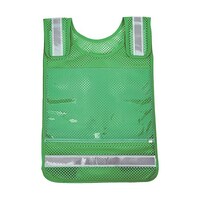 アズワン 肩調整付ゼッケンベスト メッシュグリーン TMNVGN