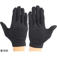 ウインセス 綿スムスマチ無し手袋 ブラック M 12双入 1001TBKM