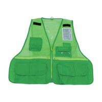 アズワン 反射材付多機能ベスト 蛍光グリーン THTBFG