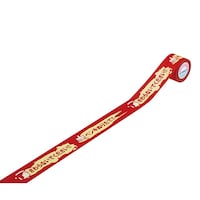 日本緑十字社 標識テープ 「ペンキぬりたて・さわらないでください」 3巻組 087021