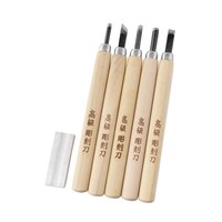 目黒彫刻刀製作所 彫刻王 プラスチックケース入 彫刻刀セット 5本組 砥石付 110052