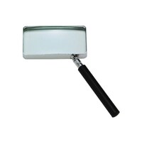 クリアー光学 手持ち角型カナ枠ルーペ 拡大鏡 ガラスレンズ 2.5倍 90×45mm RT90