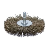 アズワン 軸付ホイールブラシ Φ100x軸6.35 真鍮メッキ鋼線線径0.2 TB625160