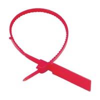 アズワン セキュリティータイ長さ238mm 表示可能タイプ 赤 100本入 TSCTH240R