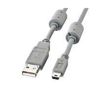 サンワサプライ 5.0m ミニUSBケーブル(AミニB5pin/2.0対応) EA764AJ176A