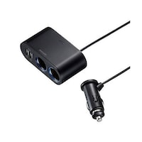 サンワサプライ USBシガーチャージャー(アクセサリソケットx2/USB Aコネクタx2) EA764A118A