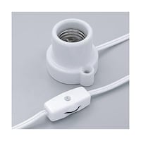 朝日電器 125V/3A 電球用ソケット(E26/1.5mコード付/白) EA940C150