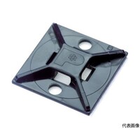 パンドウイットコーポ マウントベース アクリル系粘着テープ付き 耐候性黒(100個入) ABM2SATC0